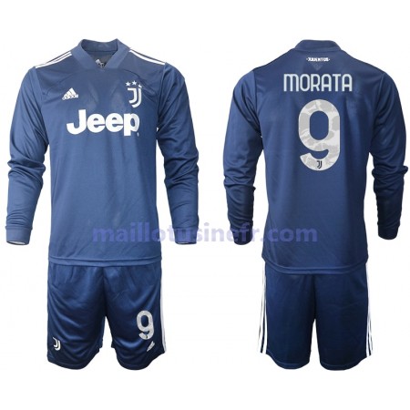 Maillot de Foot Juventus Morata 9 Extérieur 2020-21 Manches Longues - Enfant